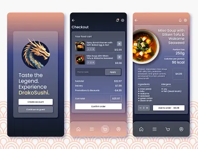 Asian food delivery mobile app UX figma ux design
