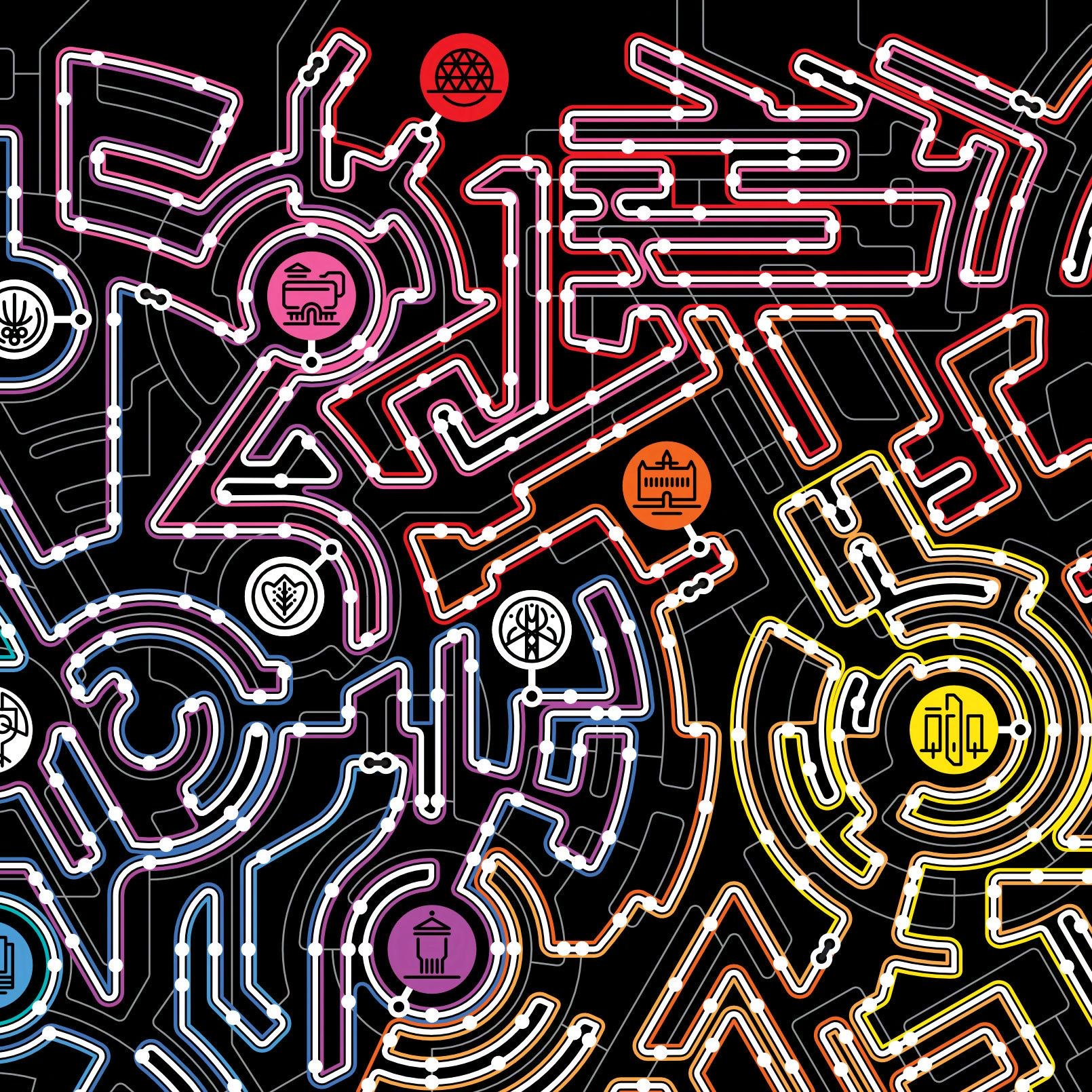 ORDO Transit Map illustration roadmap transit map vector vector illustration