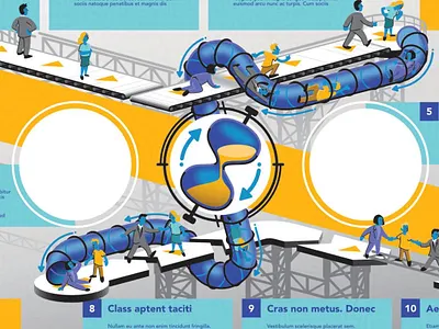 Time Machine poster illustration infographic isometric vector vector illustration