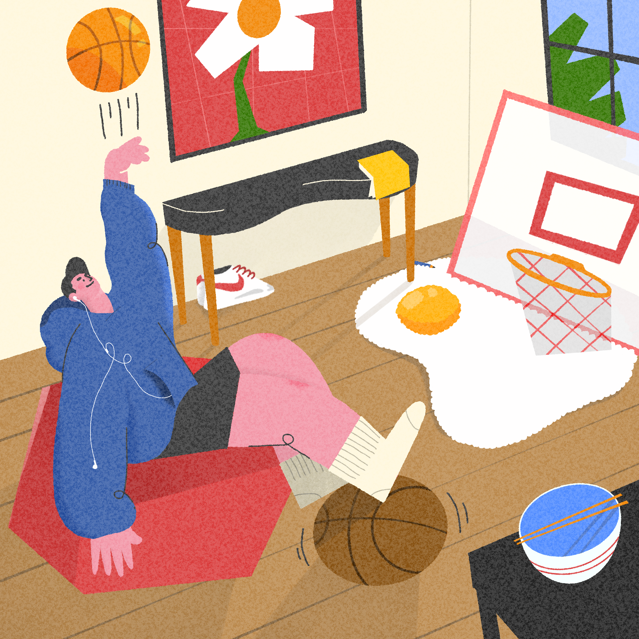 One Lazy Afternoon art character expressive illustration people procreate