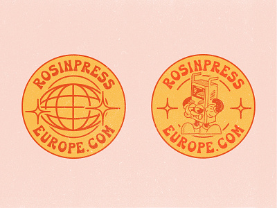 Rosin Press Europe Branding & Illustration branding california cartoon character designer freelance illustration logo retro rosin rosinpress weed