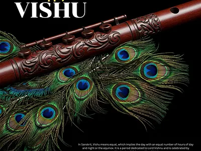 Happy Vishu adobe photoshop ai canva creatives happy vishu indian celebration kerala festival social media post special day poster vishu importance vishu wish