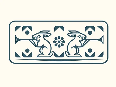 trumpet duet animation branding design esports graphic design illustration logo logotype mascot logo motion graphics rabbit trumpet vector