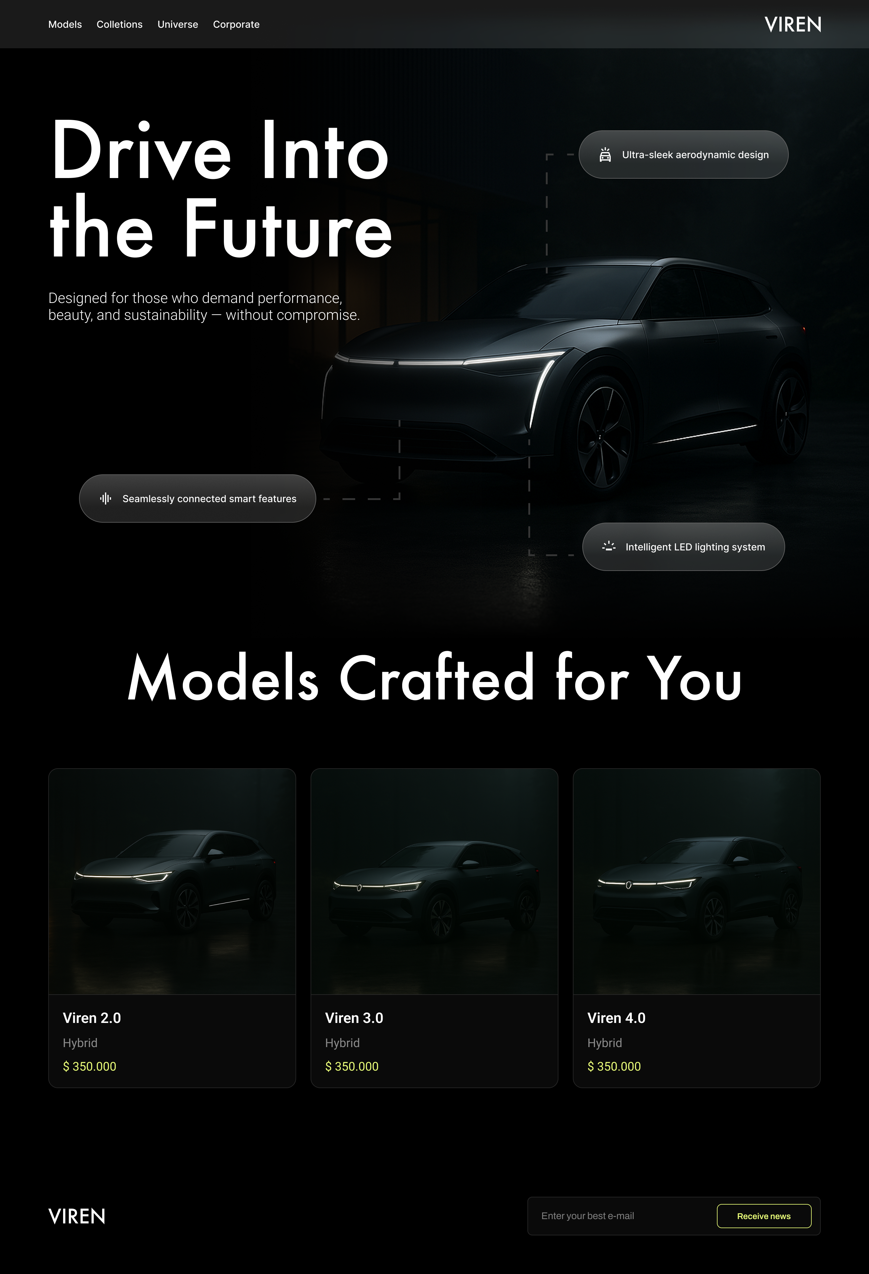 Eletric Car Landing Page graphic design landingpage lp ui ux visual