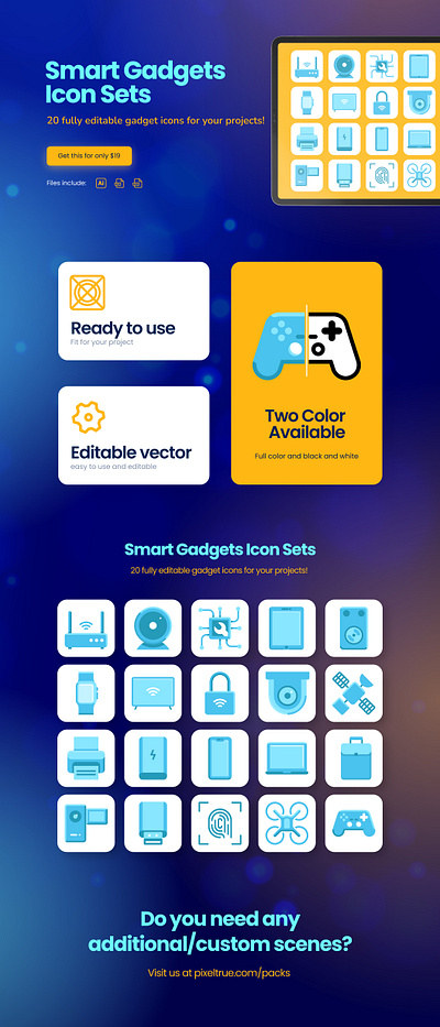 Smart Gadgets Icon Set by Pixel True graphics illustration ui vector vector illustration