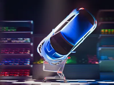 Supermarket - Promo 3d graphic design illustration