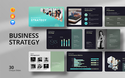 Modern Business Strategy Presentation Template clean presentation