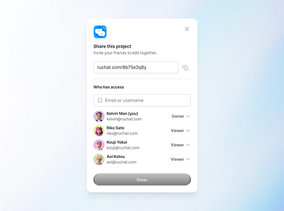 💬 Share Modal design interface ui ux