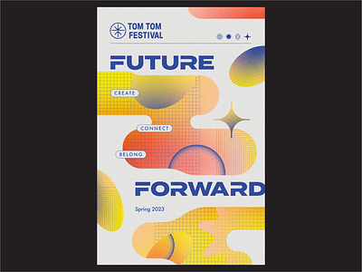 Future Forward collage design geometry illustration layout logo pattern texture type