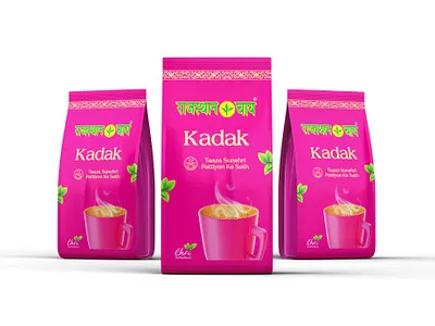 6 Side Seal Rajasthan Chai Pouch Design 6 side pouch design 6 side tea pouch design box design logo design brand design branding indian tea packaging indian tea packaging design label design mockup mockup design pouch design product design six side pouch design tea branding tea packaging tea pouch tea pouch packaging