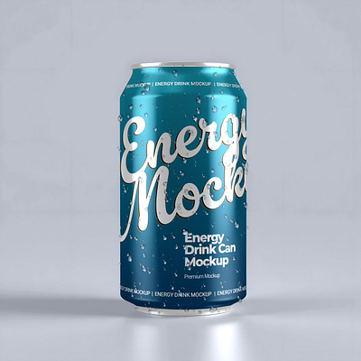Energy Drink Can Mockup ( PSD File ) drink drink can mockup mockup premium mockup psd mockup