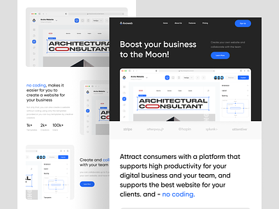 Avoweb - Website Builder Landing Page build clean development landing page saas saas landing page services ui design web web builder web design web maker webflow website website builder website design website maker