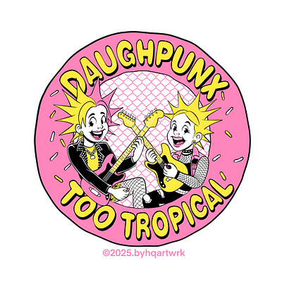 DAUGHPUNX cartoon drawing logo mascot punk punkdesign vector