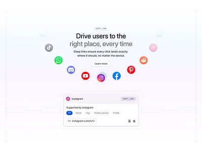 Deep link 🔗 landing page product design ui user interface ux web design