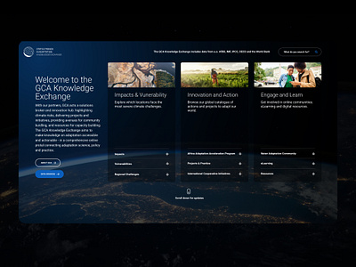 GCA - Platform design exchange gca knowledge platform sustainability ui ux website worldwide