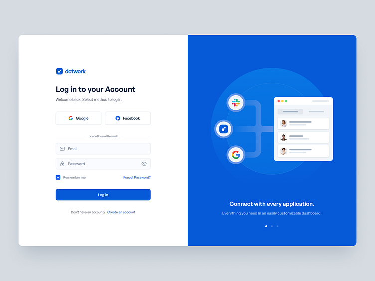 Login (Sign In) Page by Maciej Gutkowski for Semiflat on Dribbble