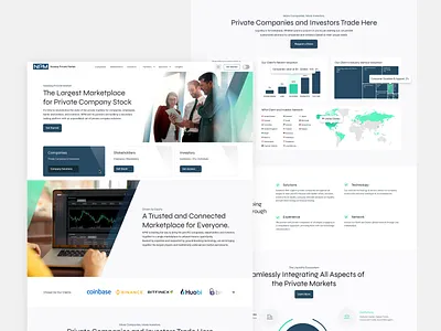 Nasdaq Private Market Website data visualization financial fintech flow chart investment landing page map market marketplace nasdaq website