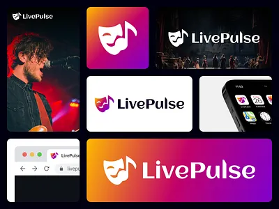 LivePulse - Logo applogo brnading cleandesign eventapplogo graphic design livepulse logo minimallogo musicanddrama