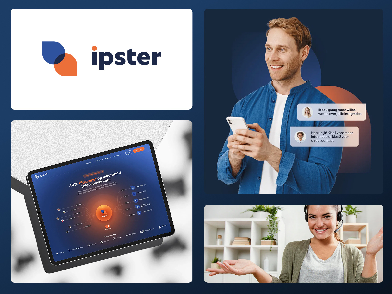 Ipster - Identity design branding callcenter corporate ipster ui ux website