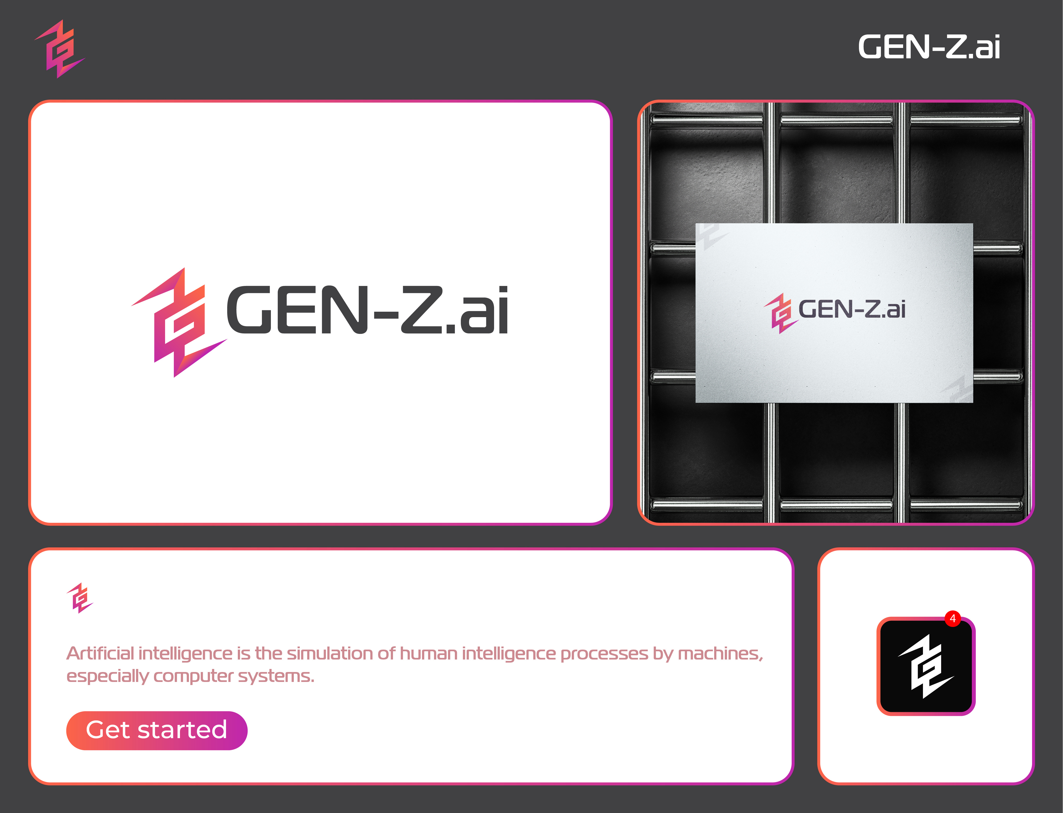 Gen-Z.AI is an unused logo ai ai logo clean logo gen z logo genz graphic design logo logo design minimalist logo modern logo unique logo unused logo