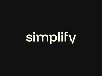 Simplify Logo & Branding branding clean design illustration logo logotype minimal simple typography ui