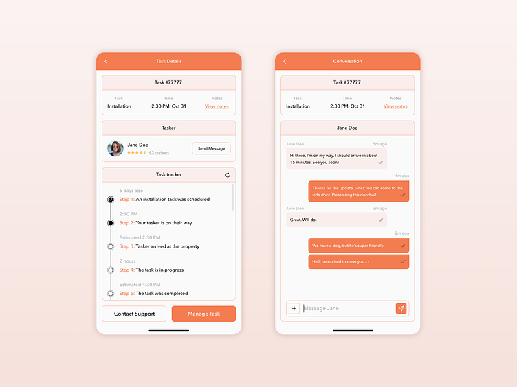 Task tracker by Devani Janssen on Dribbble