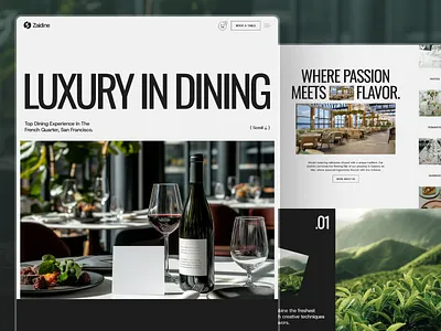 Zaidine - Restaurant & Cafe Website business website design cafe website landing page minimal design responsive design restaurant template restaurant web design restaurant website restaurant website templates restaurant webste design ui kit uiux design uiux designer web design for restaurant webflow restaurant template website concept website design website design inspo website templates