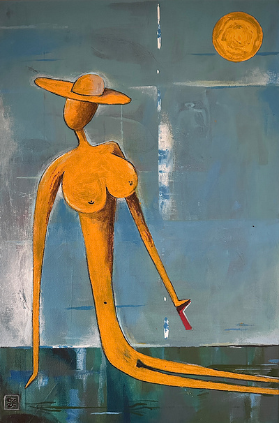 Slunění ..., akryl na plátně, 60 x 40 cm, 2025