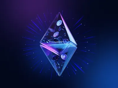 ETHchange Promo 3d 3d art assets blender blockchain coins crypto ethereum finance fintech glass glassy promo render