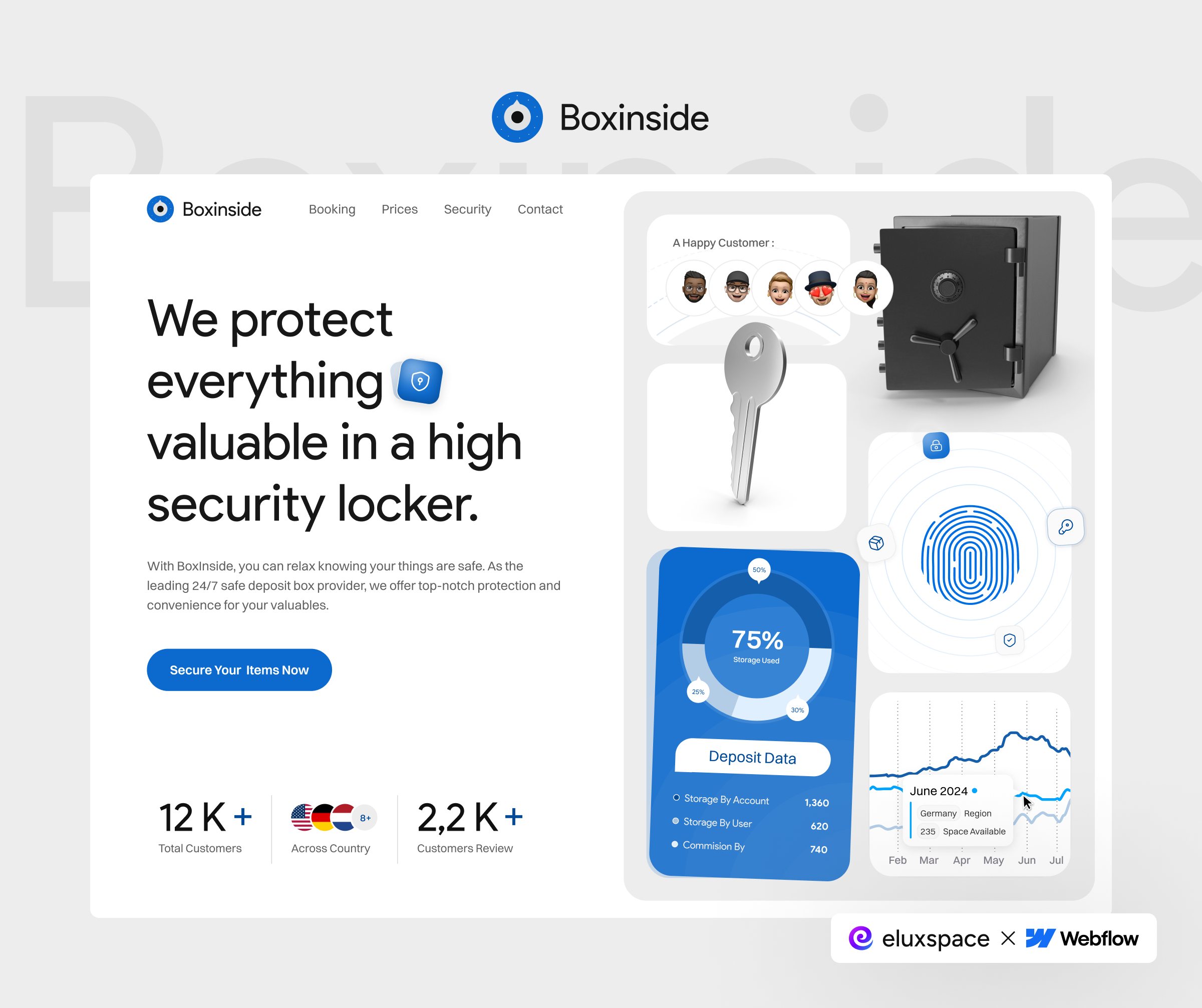 Example of Landing Page Design + Webflow/Framer Dev