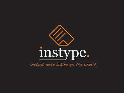 Logo branding flat design illustration logo orange