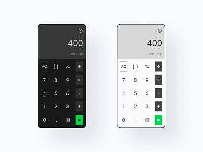 🌑 Dark and ✨ Light Calculator 🧮 - OKaiukov buttons calc calculator calculator app calculator ui concept creative dailyui dark design desktop light minimal mobile tech ui ux uxui