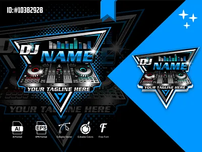 Disc Jockey Mascot Logo Design branding club disc jockey dj esport light logo mascot music party