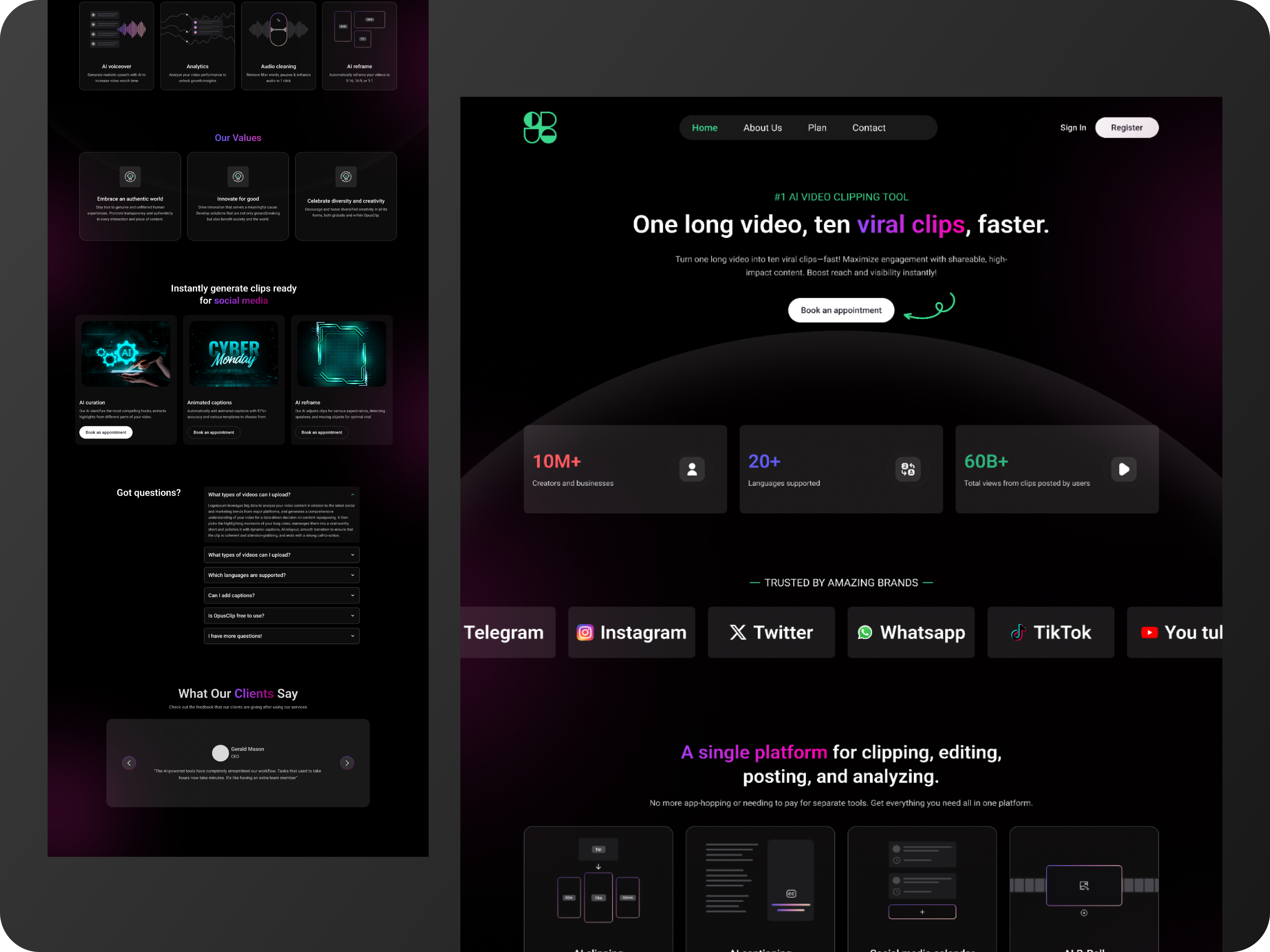 Example of Minimal Apps, Website & Dashboard Design