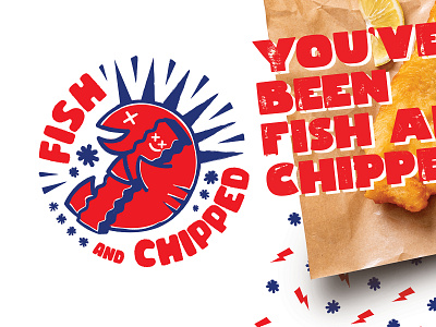 Fish and Chips logo concepts design illustration logo
