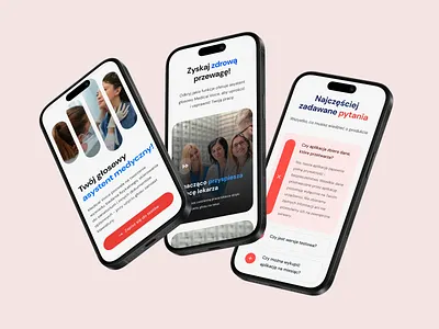 Medical Voice - Mobile clear landing landing page layout mobile phone responsive ui ux