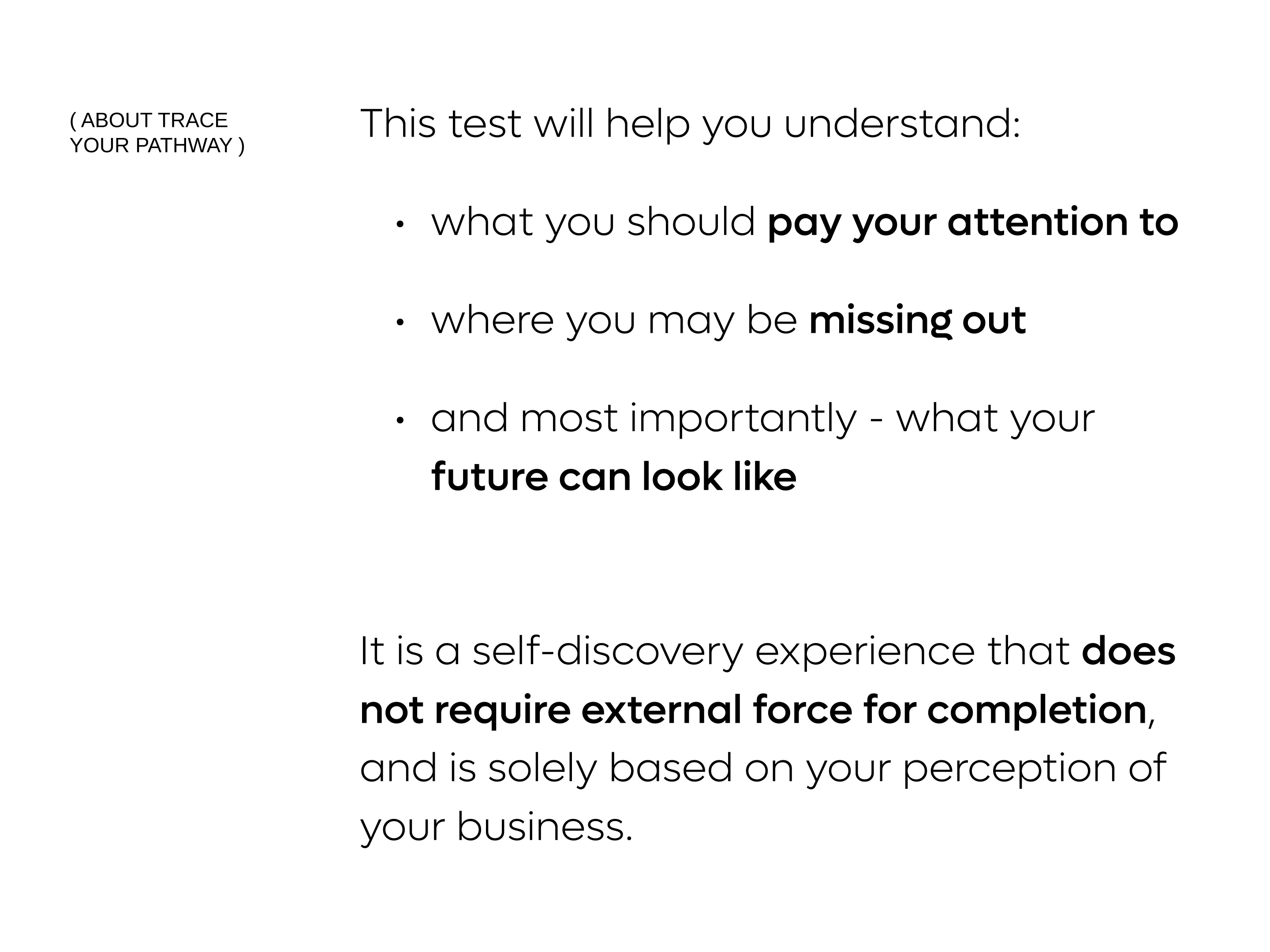Example of Trace Your Pathway