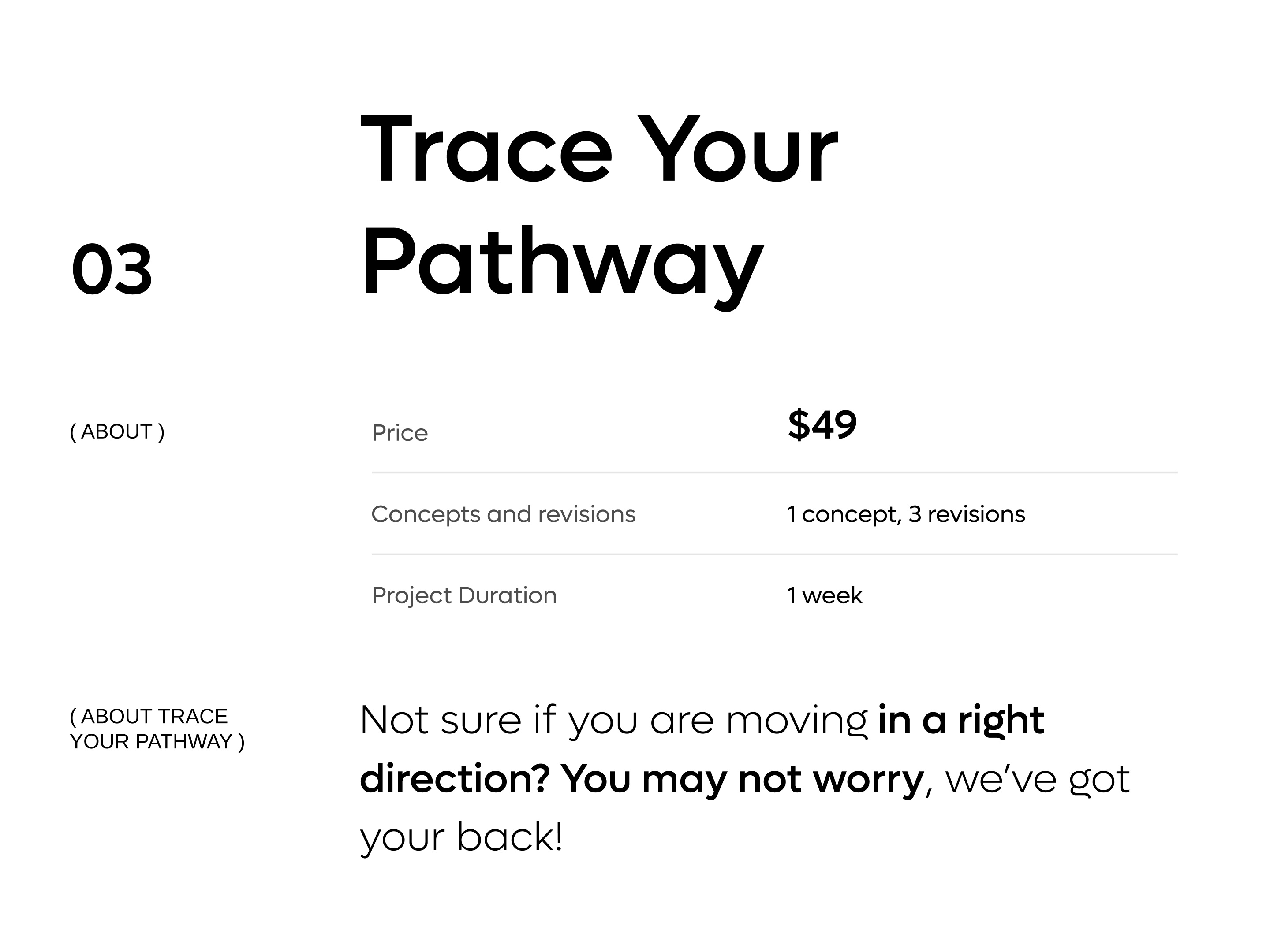 Example of Trace Your Pathway