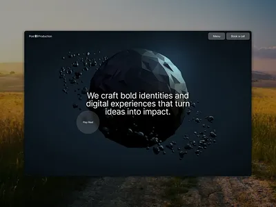 ✤ Modern Hero Header | Video Reel agency graphic design header hero landing page modern