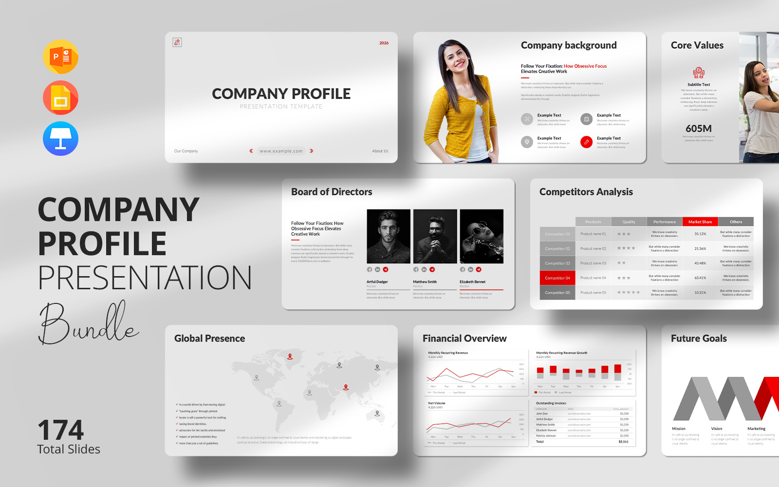 Professional Company Profile Presentation Template clean presentation