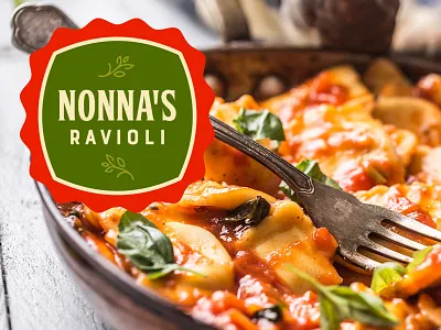 Nonna's Ravioli Brand Design branding design illustration logo