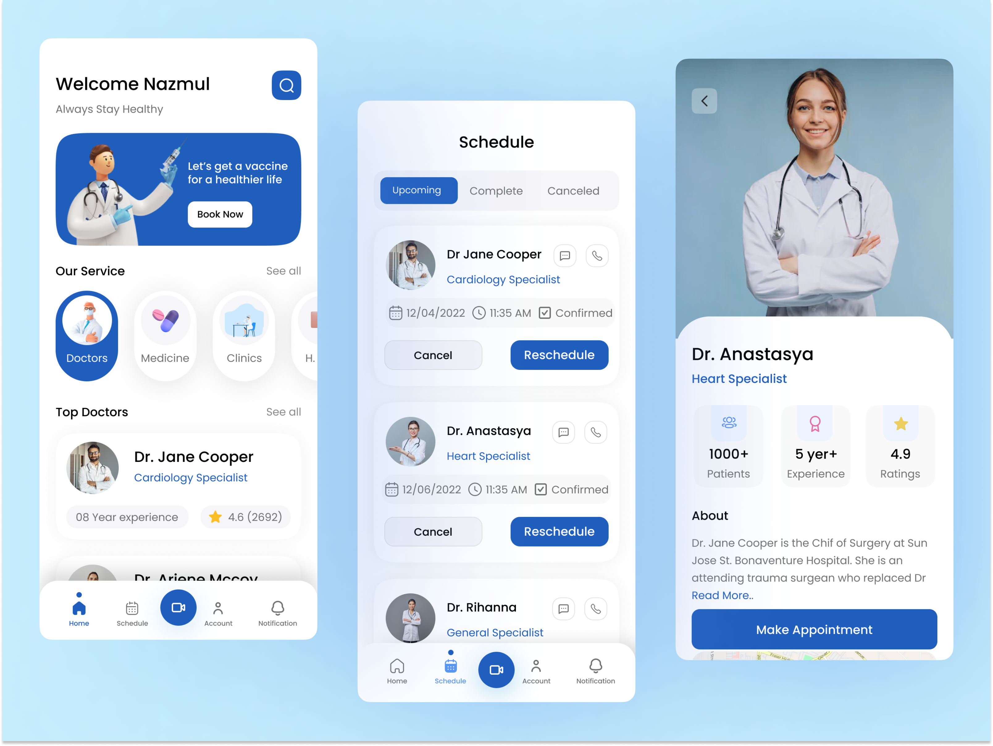 Example of Medical service - Mobile App