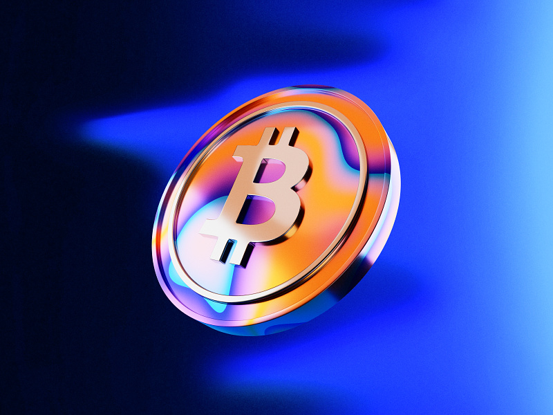 Nexo x Bitcoin 3d asset bitcoin blender blockchain crypto finance gradient holographic iridescent rainbow render