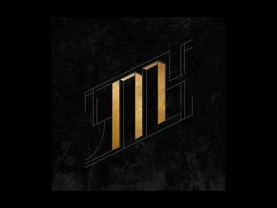 M Acronym design illustration