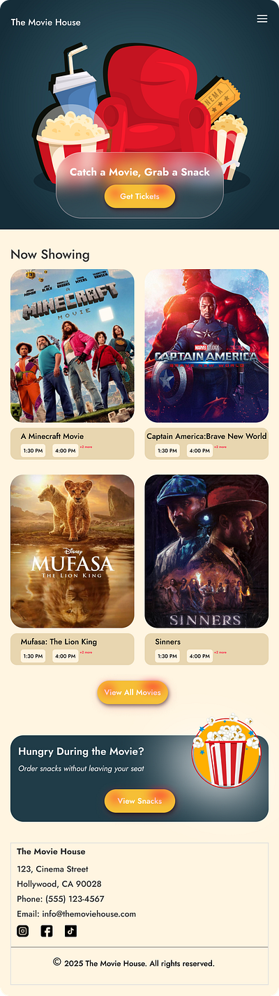 A mid Movie snack buying flow for a Movie theater. app branding design graphic design illustration logo typography ui ux vector