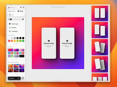 Create Mockups FAST - Live on Shots.so copy and paste design presentation image editor light ui mock up mock up mockup builder mockup editor phone mockups presentation mockup ui ux web app ui web design