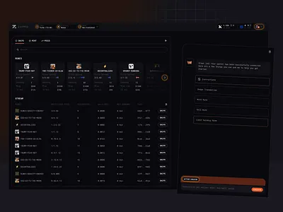 Zorro AI ai ai agent ai prompts app design blockchain brc20 btc design mint runes snipe trading ui ui design ux ux design web app web app design