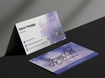 Wotercolor business card design brand identity branding business card business design card card design graphic design identity card identity card design illustration logo ui vector wotercolor design