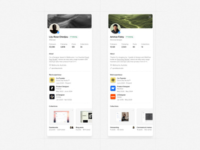 User profiles — Untitled UI linkedin modal portfolio product design profile ui design user interface user profile work experience