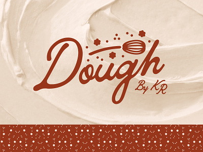 Dough by KR bakery branding frosting illustration logo pattern simplistic sugar whisk